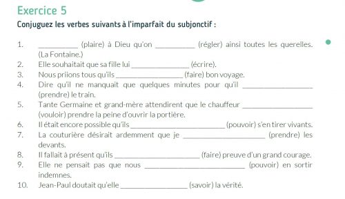 Extrait de la fiche pédagogique de RessourcesFLE sur les temps du passé du subjonctif
